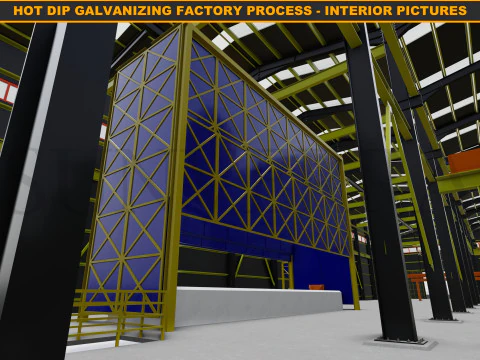 HOT DIP GALVANIZING FACTORY PROCESS 3D Model