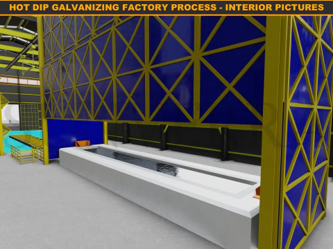 HOT DIP GALVANIZING FACTORY PROCESS 3D Model