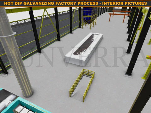 HOT DIP GALVANIZING FACTORY PROCESS 3D Model