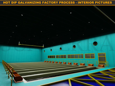 HOT DIP GALVANIZING FACTORY PROCESS 3D Model