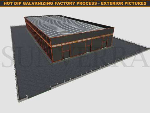 HOT DIP GALVANIZING FACTORY PROCESS 3D Model