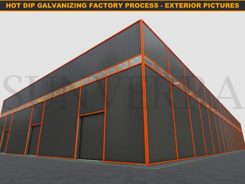 HOT DIP GALVANIZING FACTORY PROCESS 3D Model