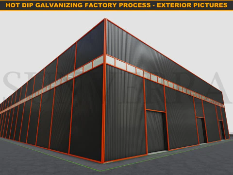 HOT DIP GALVANIZING FACTORY PROCESS 3D Model
