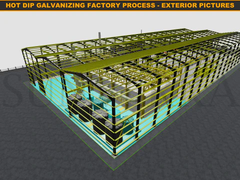 HOT DIP GALVANIZING FACTORY PROCESS 3D Model