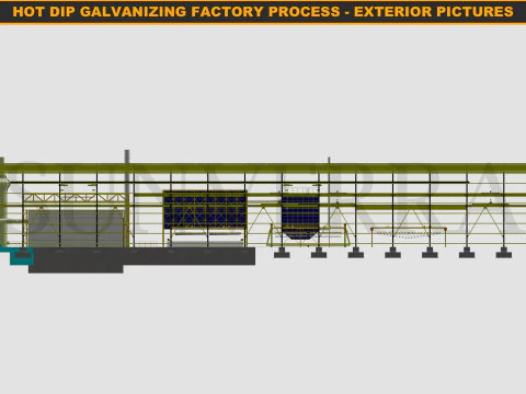 HOT DIP GALVANIZING FACTORY PROCESS 3D Model