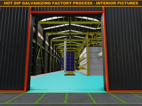 HOT DIP GALVANIZING FACTORY PROCESS 3D Model