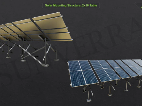 3D Printing-Solar Mounting Structure 2x10 Table 3D Print Model
