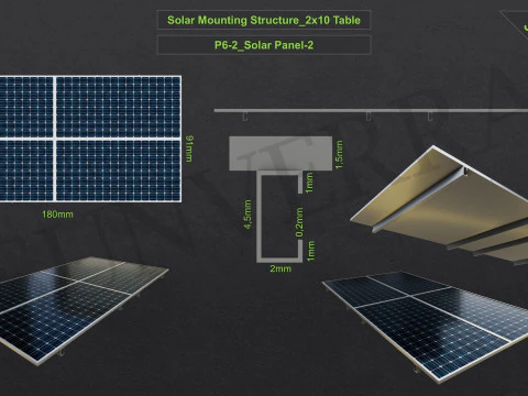 3D Printing-Solar Mounting Structure 2x10 Table 3D Print Model