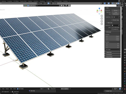 3D Printing-Solar Mounting Structure 2x10 Table 3D Print Model