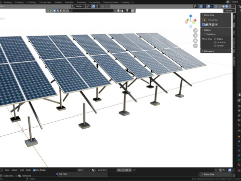 3D Printing-Solar Mounting Structure 2x10 Table 3D Print Model