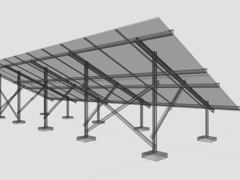3D Printing-Solar Mounting Structure 2x10 Table 3D Print Model