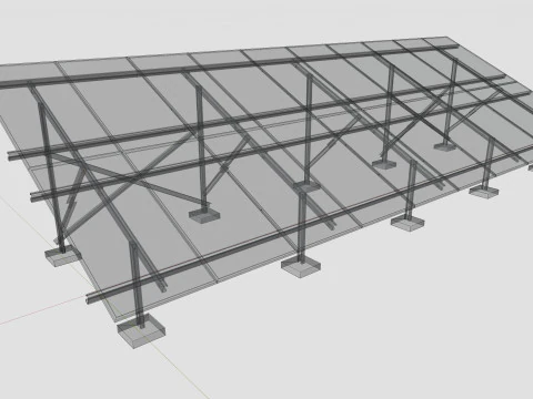 3D Printing-Solar Mounting Structure 2x10 Table 3D Print Model