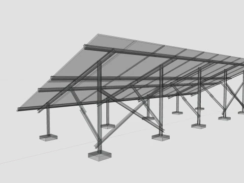 3D Printing-Solar Mounting Structure 2x10 Table 3D Print Model