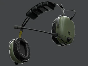 Pilots Headset 3D Model