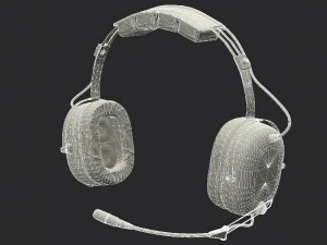 Pilots Headset 3D Model