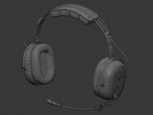Pilots Headset 3D Model