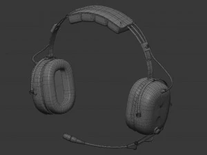 Pilots Headset 3D Model
