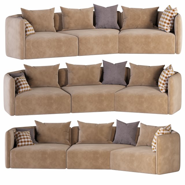 Sofa by Patricia Urquiola Modelo 3D .c4d .max .obj .3ds .fbx .stl .blend 