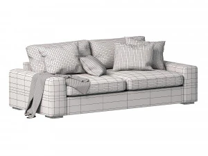 Chill fabric 4 seater sofa 3D Model