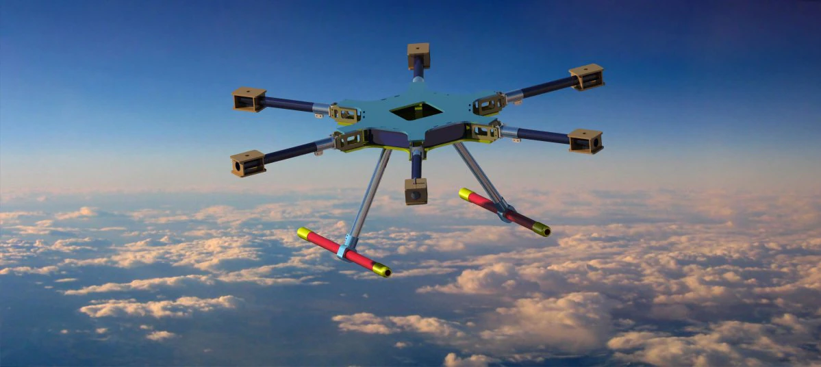 Hexacopter 3D Model .c4d .max .obj .3ds .fbx .stl .blend