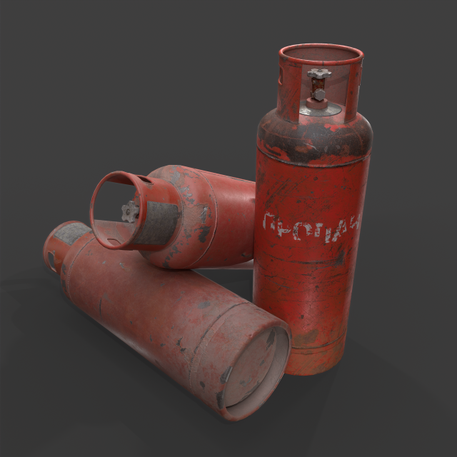 Gaz Ballon 3D Модель .c4d .max .obj .3ds .fbx .stl .blend
