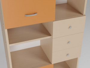 A set of furniture for a childrens room Model 3D