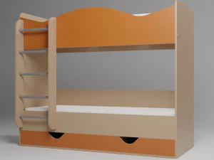 A set of furniture for a childrens room 3D Model