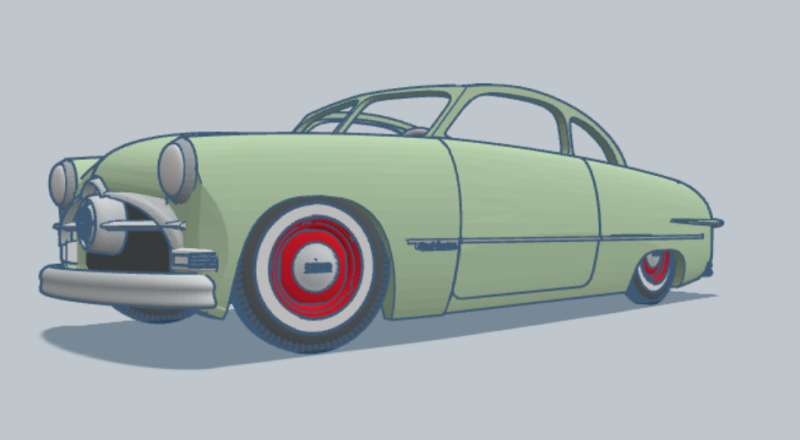 オープントップカー 3Dモデル .c4d .max .obj .3ds .fbx .stl .blend 