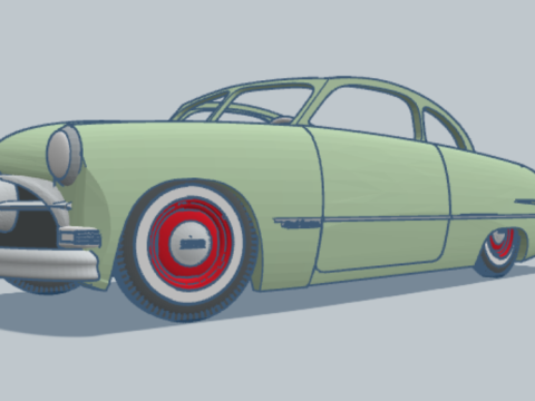 Samochód z otwartym dachem Model 3D