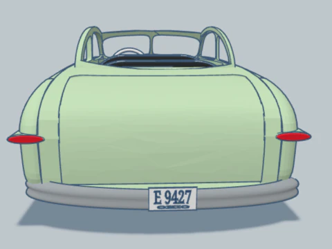 Open-top car 3D Model