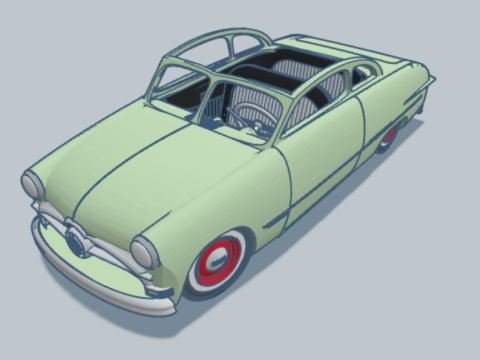 オープントップカー 3Dモデル