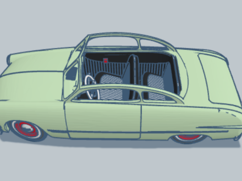 オープントップカー 3Dモデル