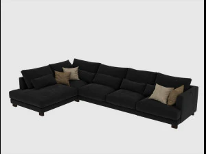 Szara sofa Brandon Model 3D