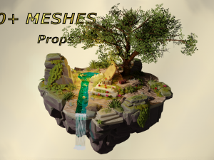 Stylized Props Pack - over 100 QUALITY MESHES Model 3D