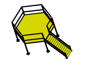 Industrial stairs Modelo 3D