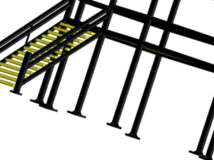 Industrial stairs 3D Model