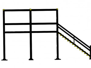Industrial stairs 3D Model