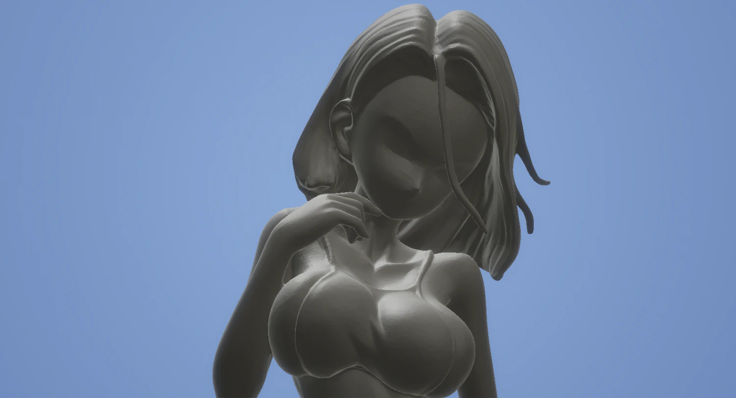 Anime - Dragon Ball Z - Sexy Android 18 3D Print Model .c4d .max .obj .3ds .fbx .stl .blend 