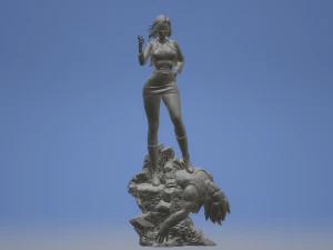 Anime - Dragon Ball Z - Diorama - Android 18 defeats Vegeta 3D Print Model