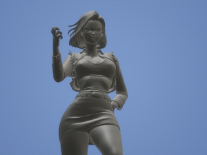 Anime - Dragon Ball Z - Diorama - Android 18 defeats Vegeta 3D Print Model