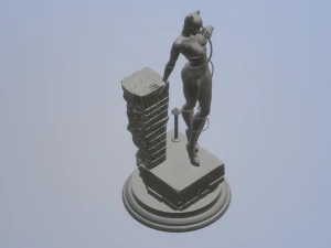 DC - Batman - Diorama - Catwoman 3D Print Model
