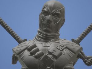 Marvel - DeadPool - Bust - Funny version of the Deadpool bust 3D Print Model