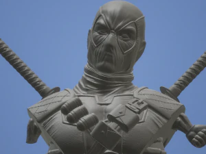 Marvel - DeadPool - Bust - Funny version of the Deadpool bust 3D Print Model