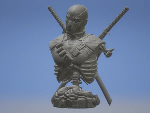 Marvel - DeadPool - Bust - Funny version of the Deadpool bust 3D Print Model