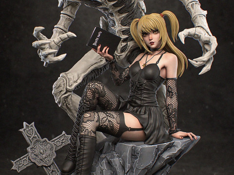 Anime - Death Note - Diorama - Rem and Misa Misa 3D Baskı Modeli