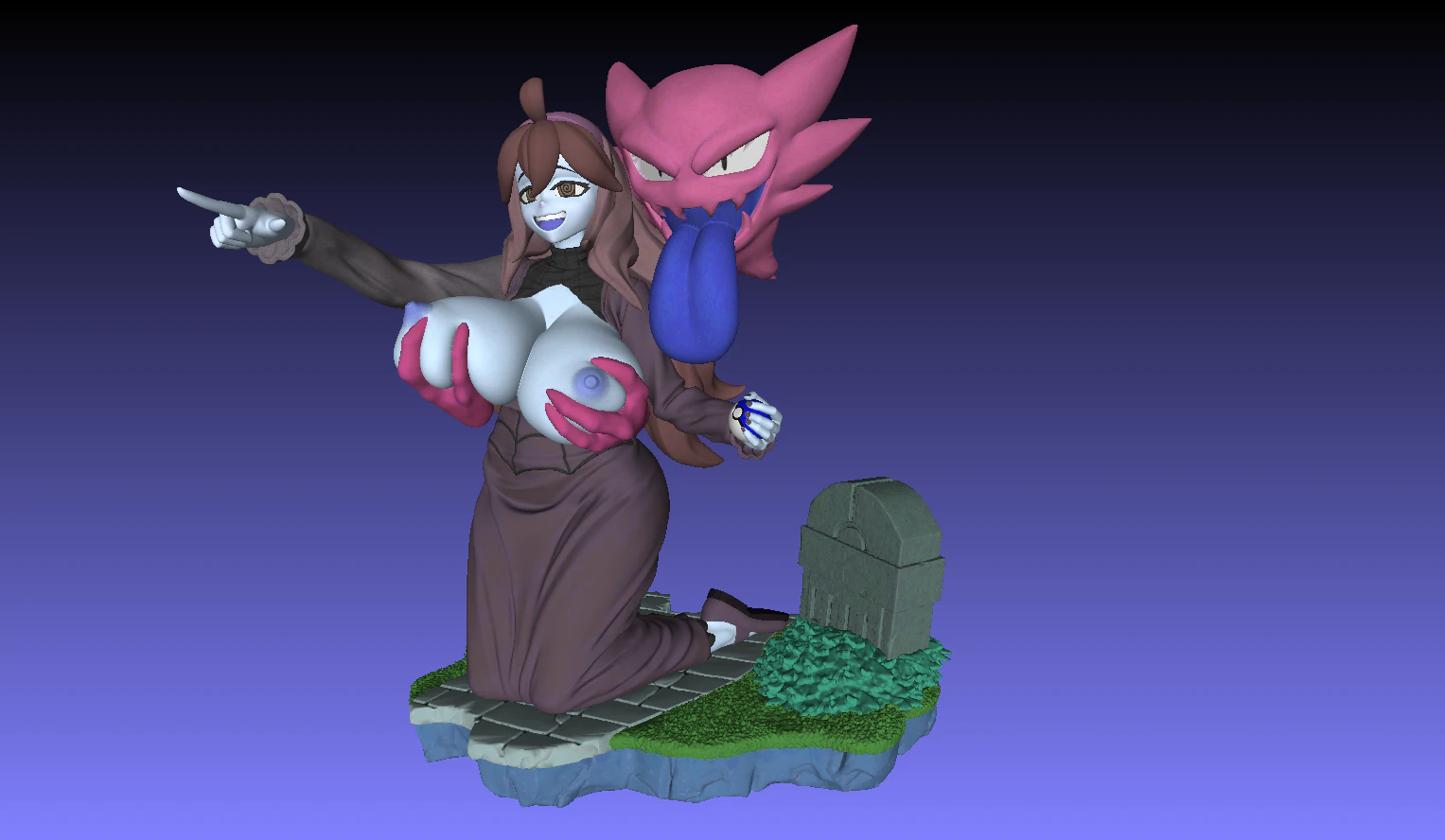 HexManiac - Pokemon - Diorama 3D Print Model .c4d .max .obj .3ds .fbx .stl .blend