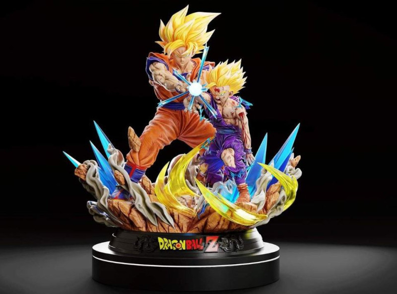 Anime - Dragon Ball Z - Kamehameha - Gohan Goku 3D 프린트 모델 .c4d .max .obj .3ds .fbx .stl .blend 