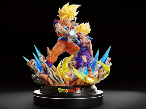 Anime - Dragon Ball Z - Kamehameha - Gohan Goku Modelo de impresión 3D