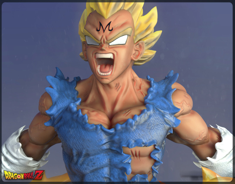 Anime - Dragon Ball Z - Majin Vegeta 3D Print Model .c4d .max .obj .3ds .fbx .stl .blend 