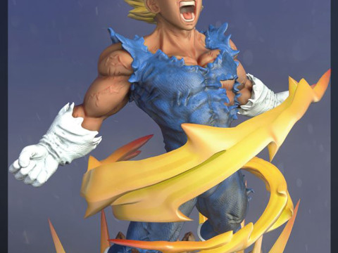 Anime - Dragon Ball Z - Majin Vegeta 3D Print Model